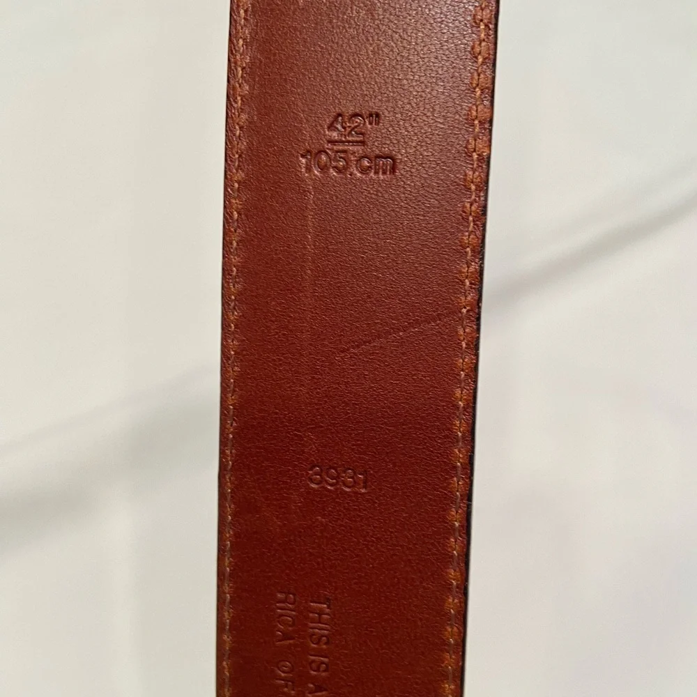 Coach Men's Leather Belt, Gold‎ tone Buckle